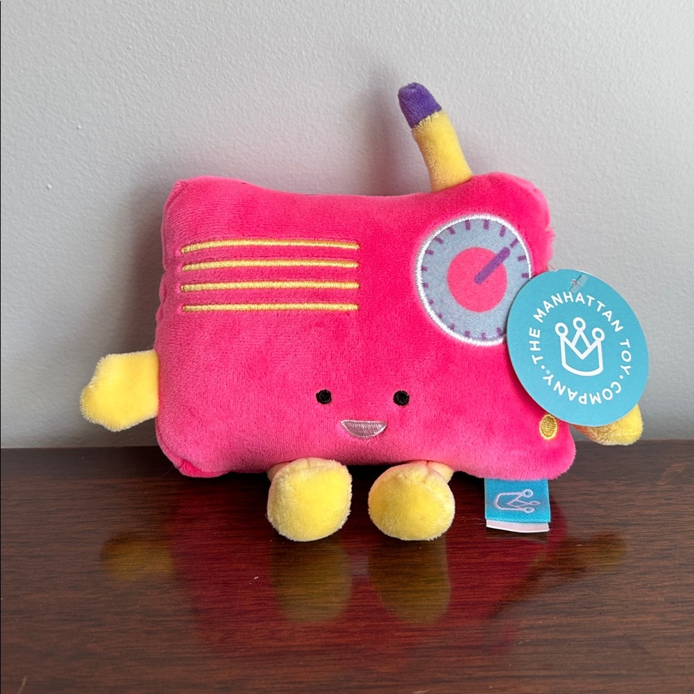 NEW Manhattan Toy Pink Retro Radio Plush NWT